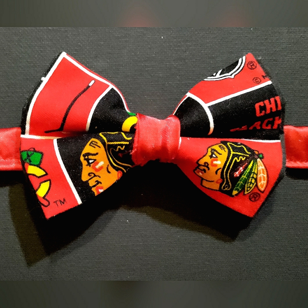 Father's Day Chicago Blackhawks Bow tie! True Style. Wedding, Events. Great Gift